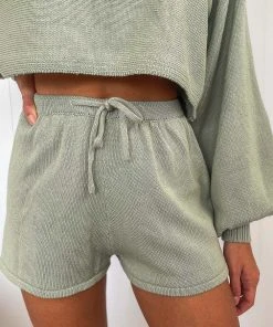 Peppermayo Sales 43 Peppermayo Low Tide Knit Shorts - Sage New Bottoms