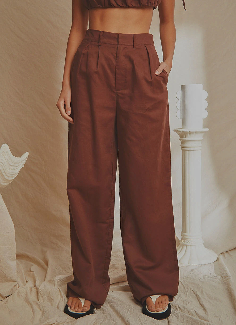 National Breast Cancer Foundation X Peppermayo Valencia Linen Pants - Choc Brown 4 National Breast Cancer Foundation X Peppermayo Valencia Linen Pants - Choc Brown