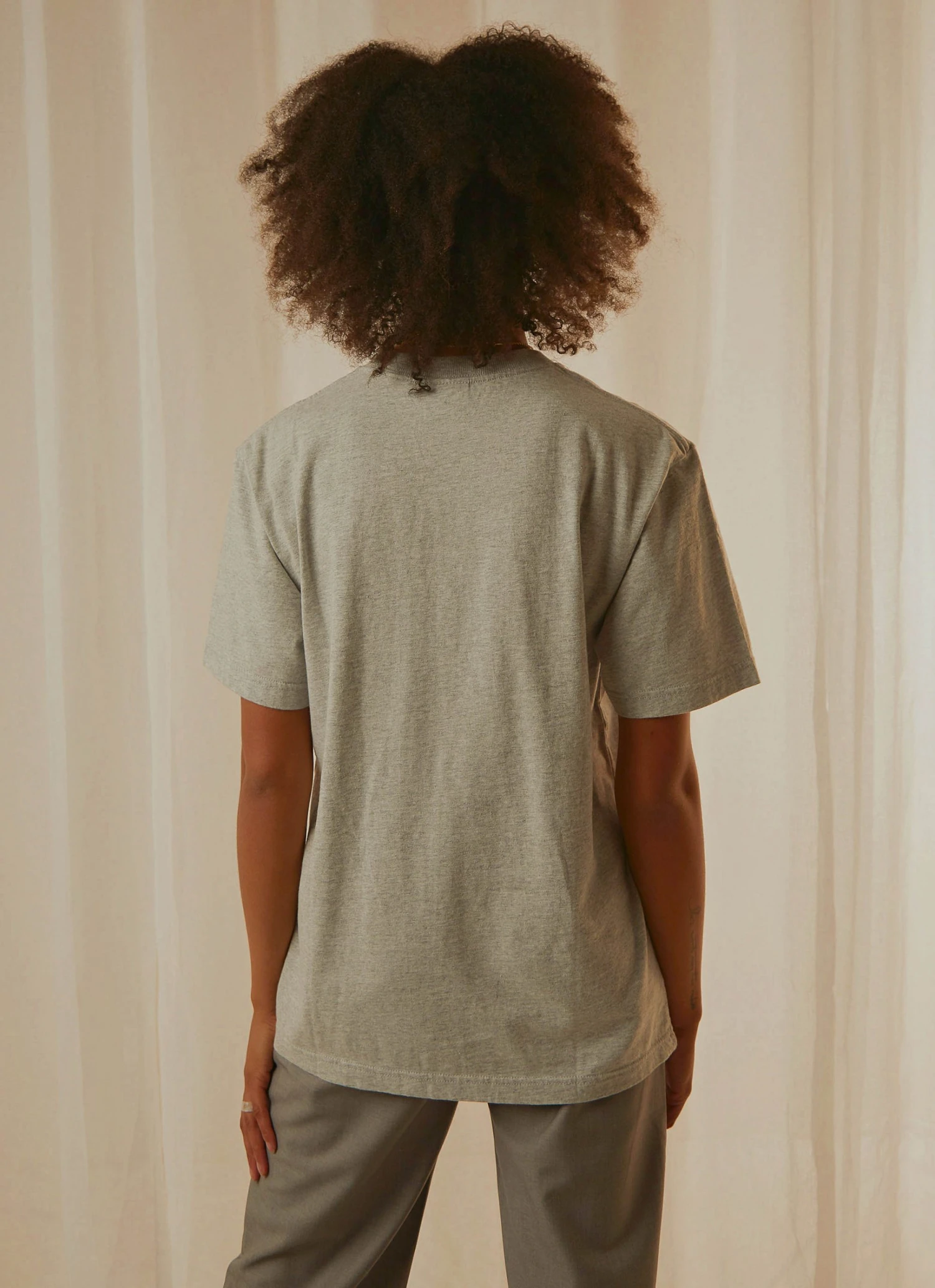 Afends New & Most Loved Society Unisex Retro Fit Tee - Grey Marle 5 Afends New & Most Loved Society Unisex Retro Fit Tee - Grey Marle