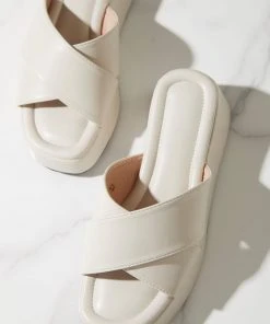 Cult Avenue New & Most Loved Fonda Cross Over Mule - Ivory