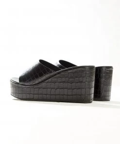 Cult Avenue Villa Playa Mule Heel - Black Croc New & Most Loved