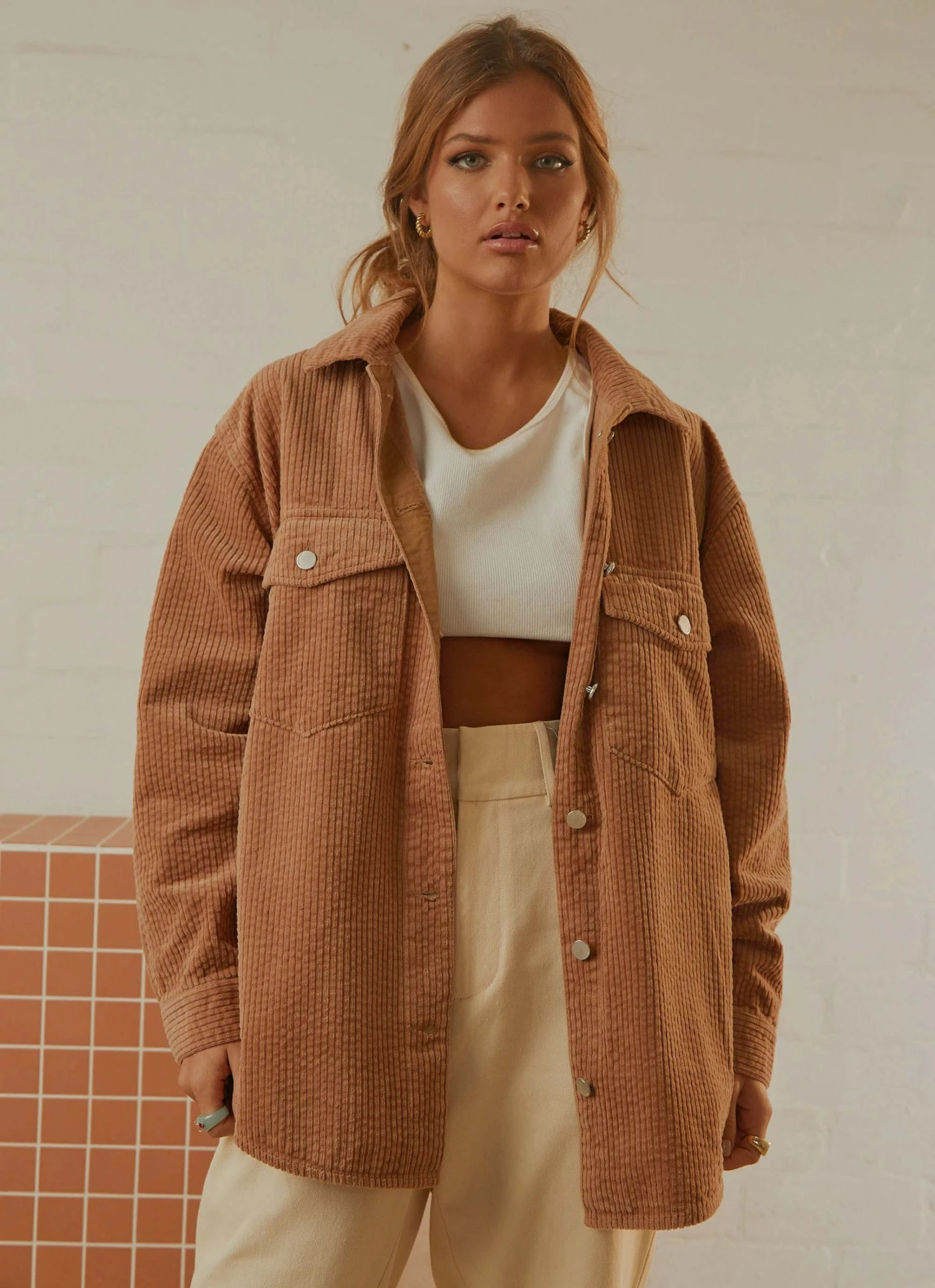 Nude Lucy Paige Corduroy Shacket - Coffee 1 Nude Lucy Paige Corduroy Shacket - Coffee