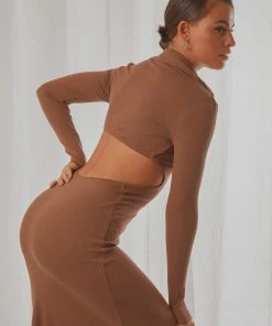 Peppermayo New & Most Loved Looking Out Midi Dress - Brown