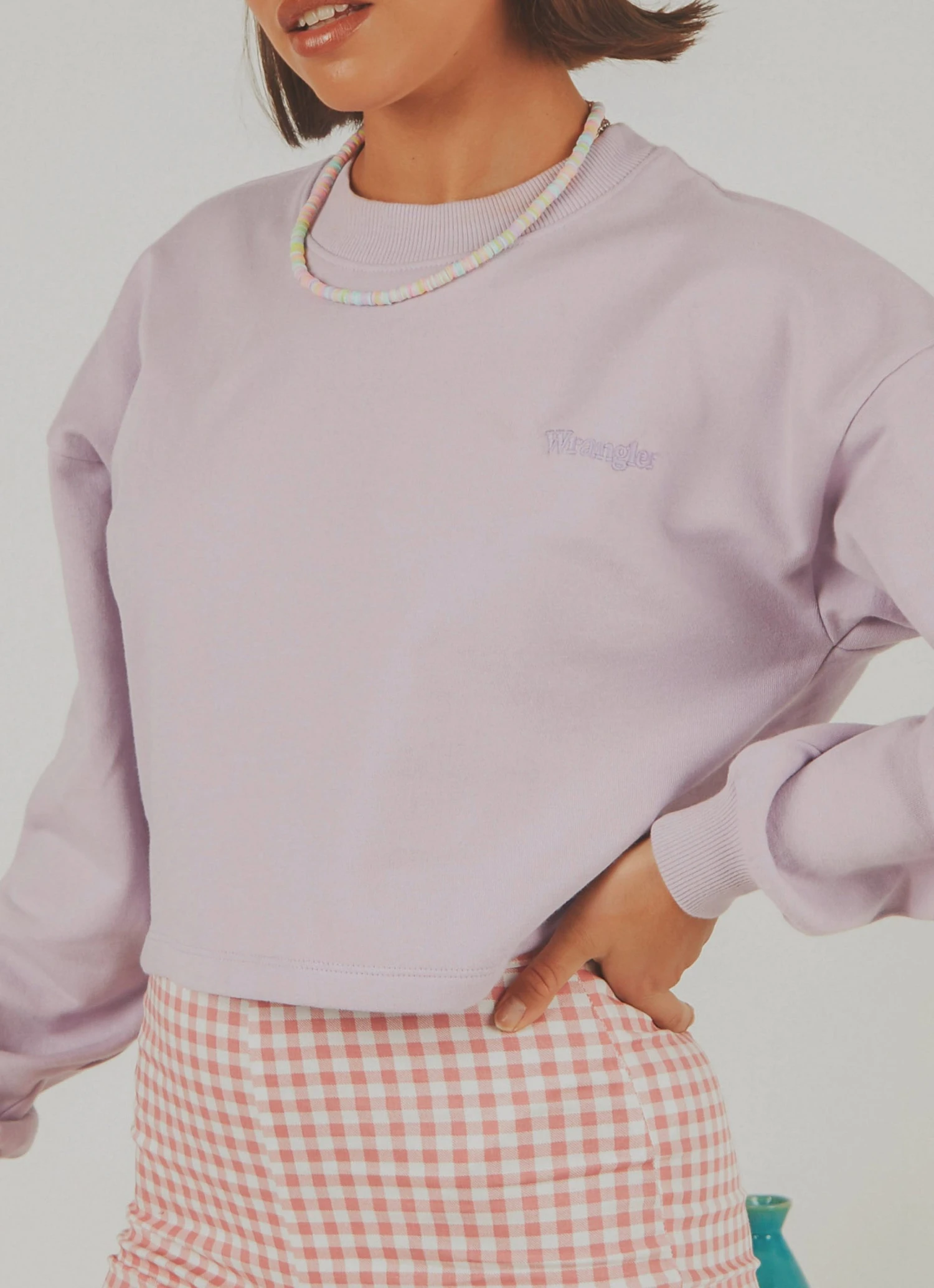 Wrangler New & Most Loved Darling Crop Sweat - Misty Lilac 3 Wrangler New & Most Loved Darling Crop Sweat - Misty Lilac