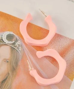 Peppermayo New & Most Loved Masterpiece Hoop Earrings - Pink