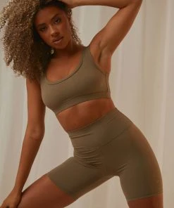 Nude Lucy New & Most Loved Nude Active Crop Top - Olive