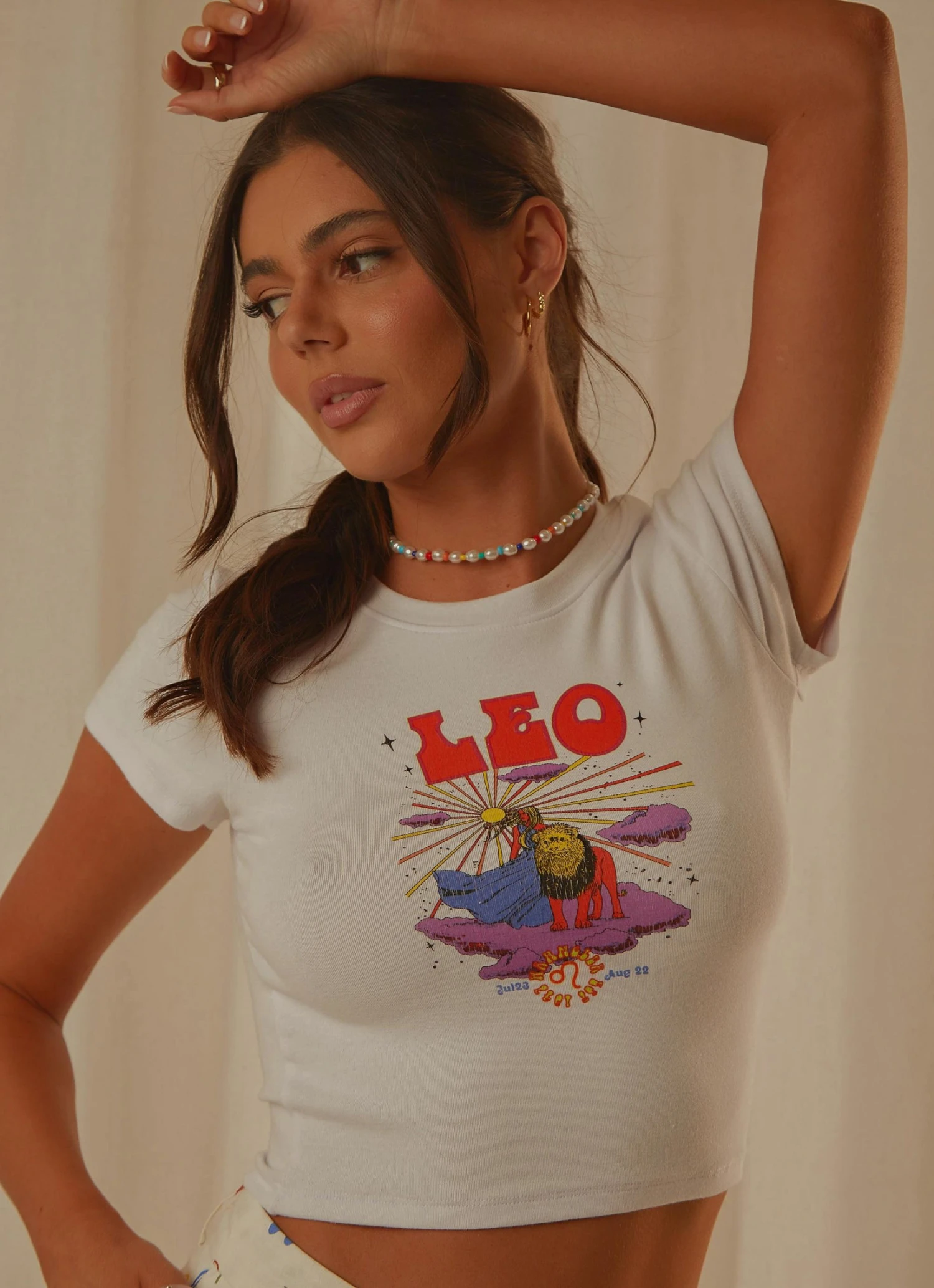 Wrangler New & Most Loved Leo Baby Tee - White 1 Wrangler New & Most Loved Leo Baby Tee - White