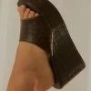 Cult Avenue Villa Playa Mule Heel - Chocolate Croc New & Most Loved