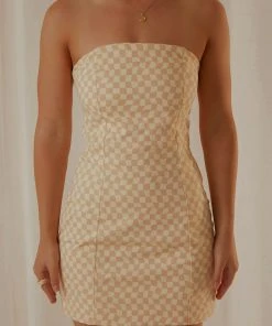 Peppermayo Exclusive New & Most Loved Elsa Tube Mini Dress - Neutral Check 7 Peppermayo Exclusive New & Most Loved Elsa Tube Mini Dress - Neutral Check