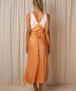 Peppermayo Exclusive Loren Maxi Dress - Orange Splice