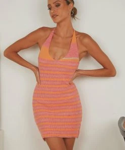 Peppermayo Dancing Day Mini Dress - Sunset Weave
