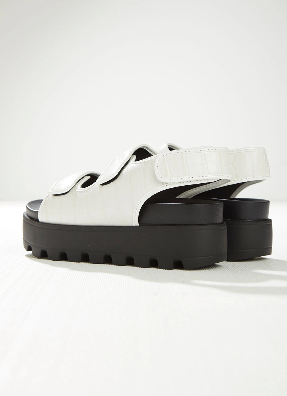4th & Reckless Hugo Slide - White Croc PU New & Most Loved 4 4th & Reckless Hugo Slide - White Croc PU New & Most Loved