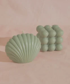 Manara Home Bubble Cube Candle - Green