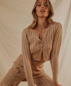 Peppermayo New & Most Loved About Time Knit Cardigan - Beige