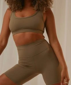 Nude Lucy New & Most Loved Nude Active Crop Top - Olive