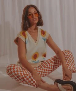 Peppermayo Tomorrows Love Knit Vest - White Multi New & Most Loved