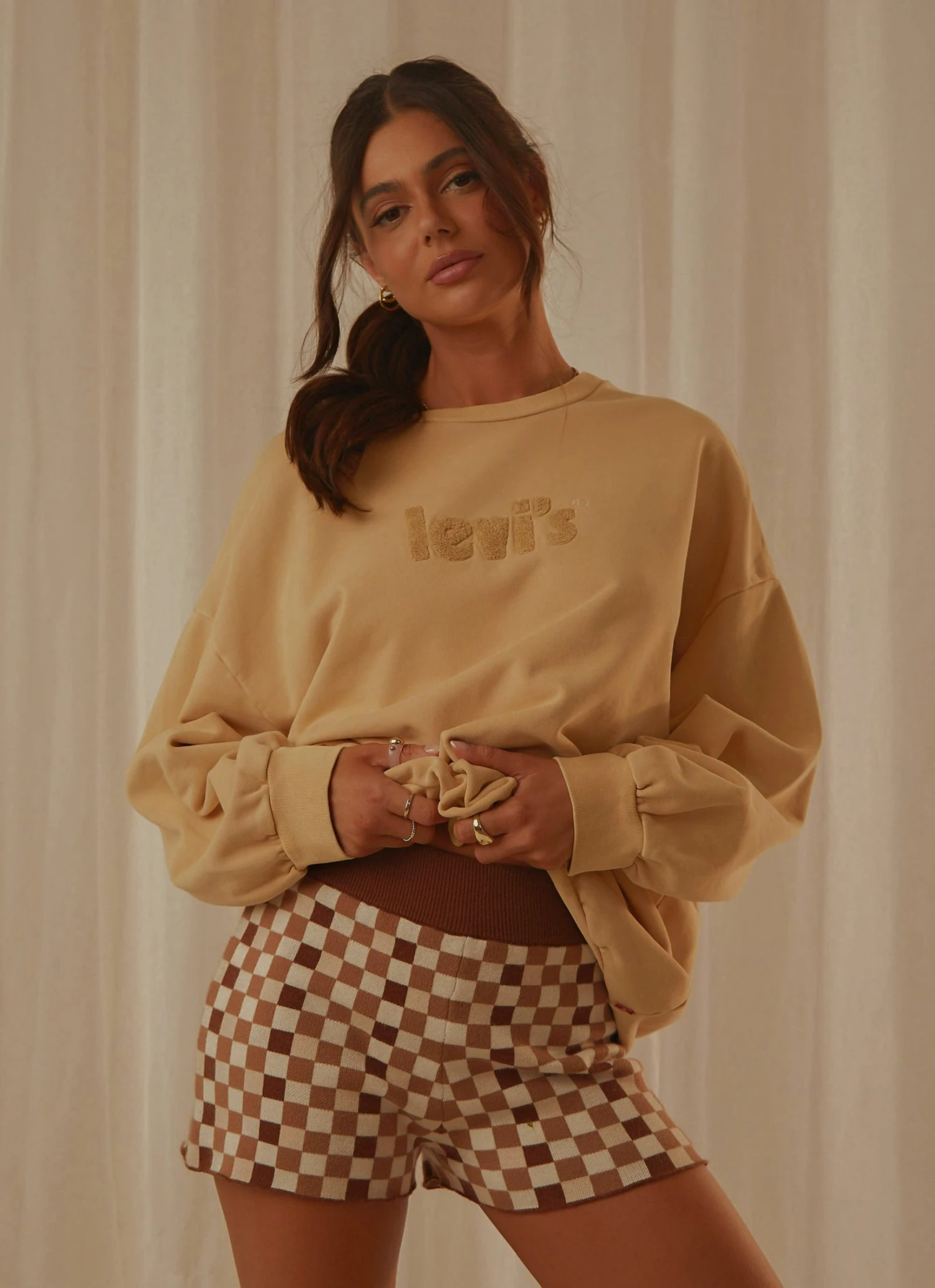 Levi's Graphic Prism Crew - Semolina New & Most Loved 1 Levi's Graphic Prism Crew - Semolina New & Most Loved