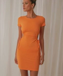 Peppermayo New Dresses Love Language Mini Dress - Orange