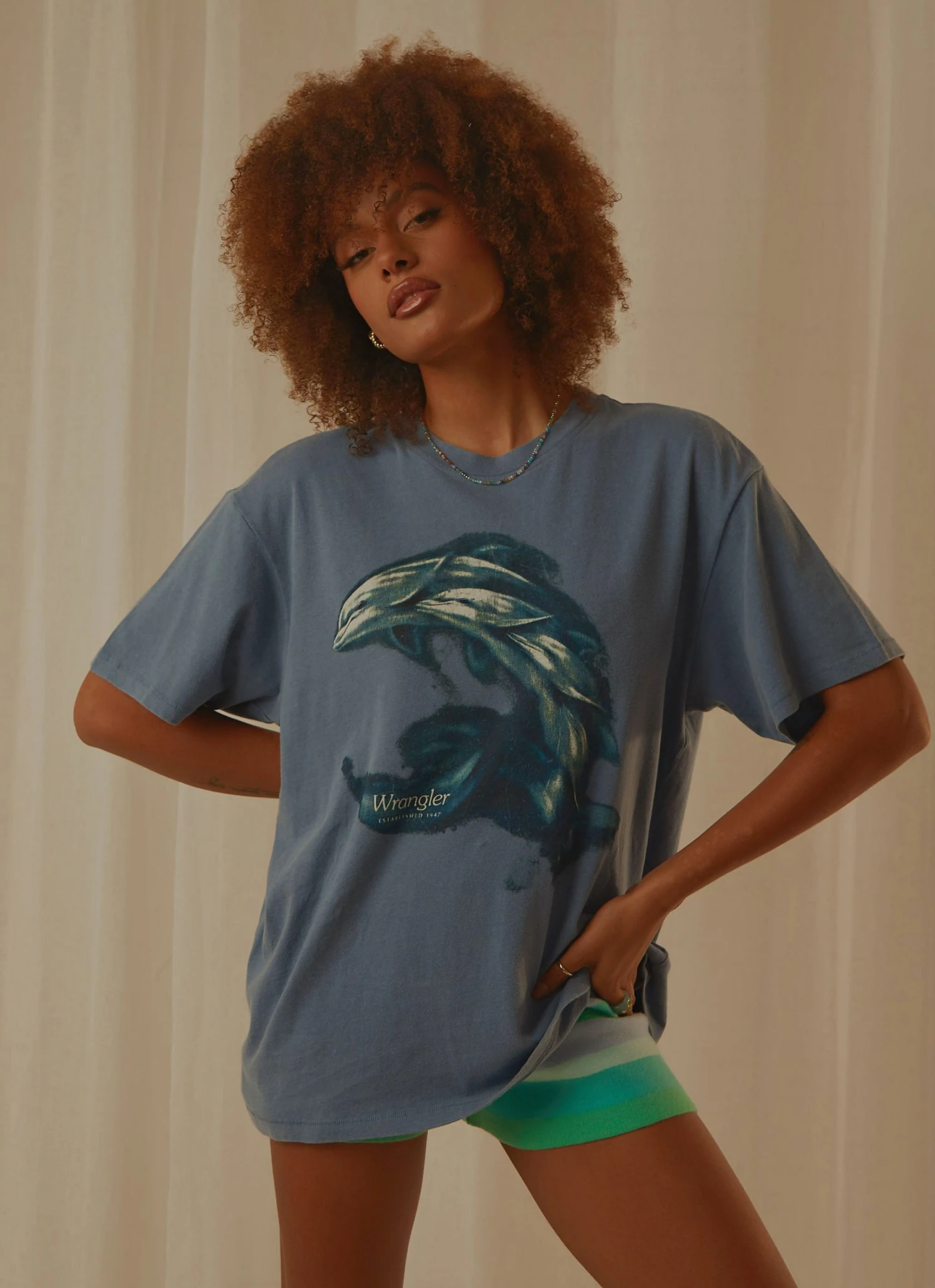 Wrangler Through The Waves Tee - Deep Blue 1 Wrangler Through The Waves Tee - Deep Blue