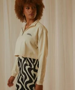 Lee Half Zip Crop - Vanilla 8 Lee Half Zip Crop - Vanilla