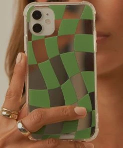 Peppermayo Time Warp IPhone Case - Gren Warp Check New & Most Loved