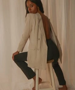 Peppermayo Style Rules Blazer - Cream New & Most Loved