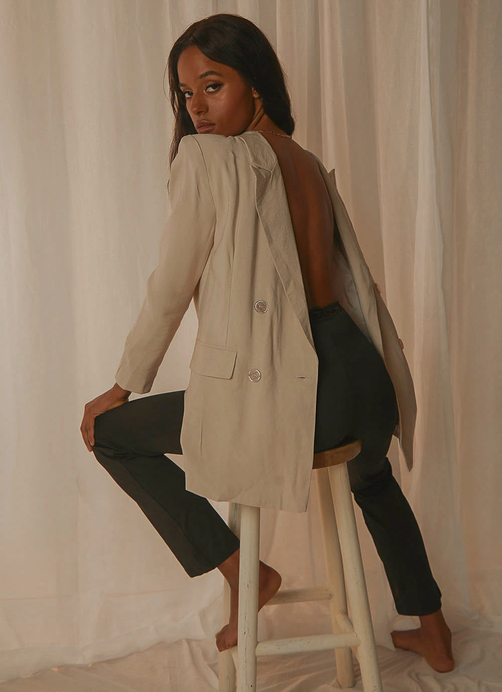 Peppermayo Style Rules Blazer - Cream New & Most Loved 2 Peppermayo Style Rules Blazer - Cream New & Most Loved