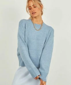 Nude Lucy Ari Knit Jumper - Denim Blue New & Most Loved
