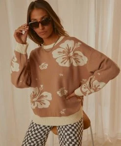 Peppermayo Exclusive Tropical Days Knit Jumper - Mocha New & Most Loved
