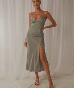 Peppermayo Sun Comes Up Midi Dress - Sage 7 Peppermayo Sun Comes Up Midi Dress - Sage