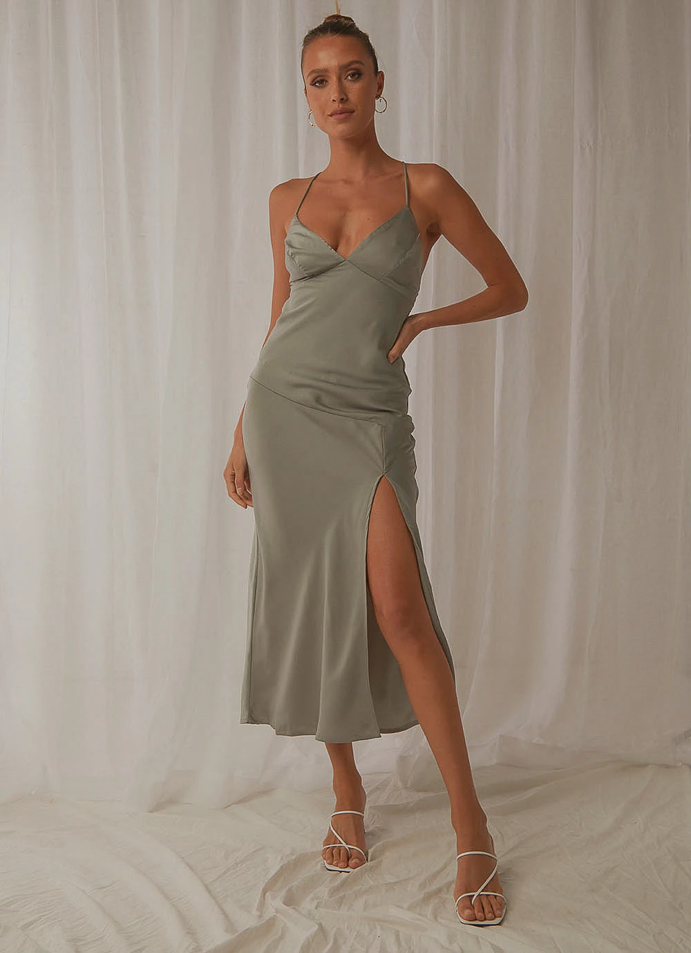 Peppermayo Sun Comes Up Midi Dress - Sage 3 Peppermayo Sun Comes Up Midi Dress - Sage