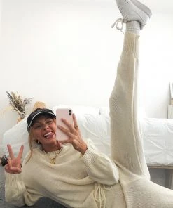 Peppermayo New Bottoms Her Movement Knit Pants - Beige