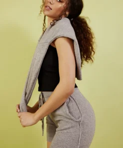 Peppermayo Dear Diary Knit Shorts - Grey New Bottoms 7 Peppermayo Dear Diary Knit Shorts - Grey New Bottoms