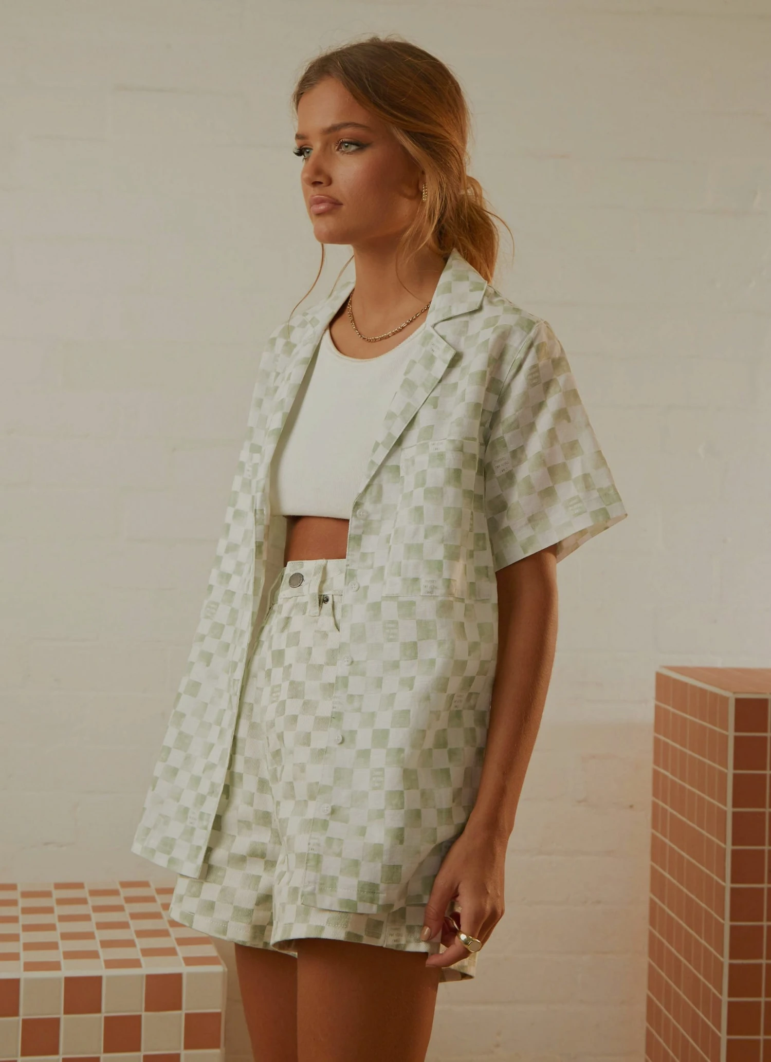 Cools Club New & Most Loved Safari Shirt - Sage Checker 5 Cools Club New & Most Loved Safari Shirt - Sage Checker