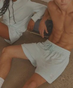 Vacancy Supply New & Most Loved The Essential Shorts - Baby Blue