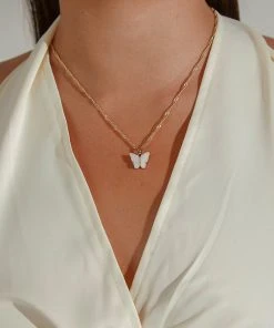 Peppermayo Femme Necklace & Earrings Set - Gold New & Most Loved