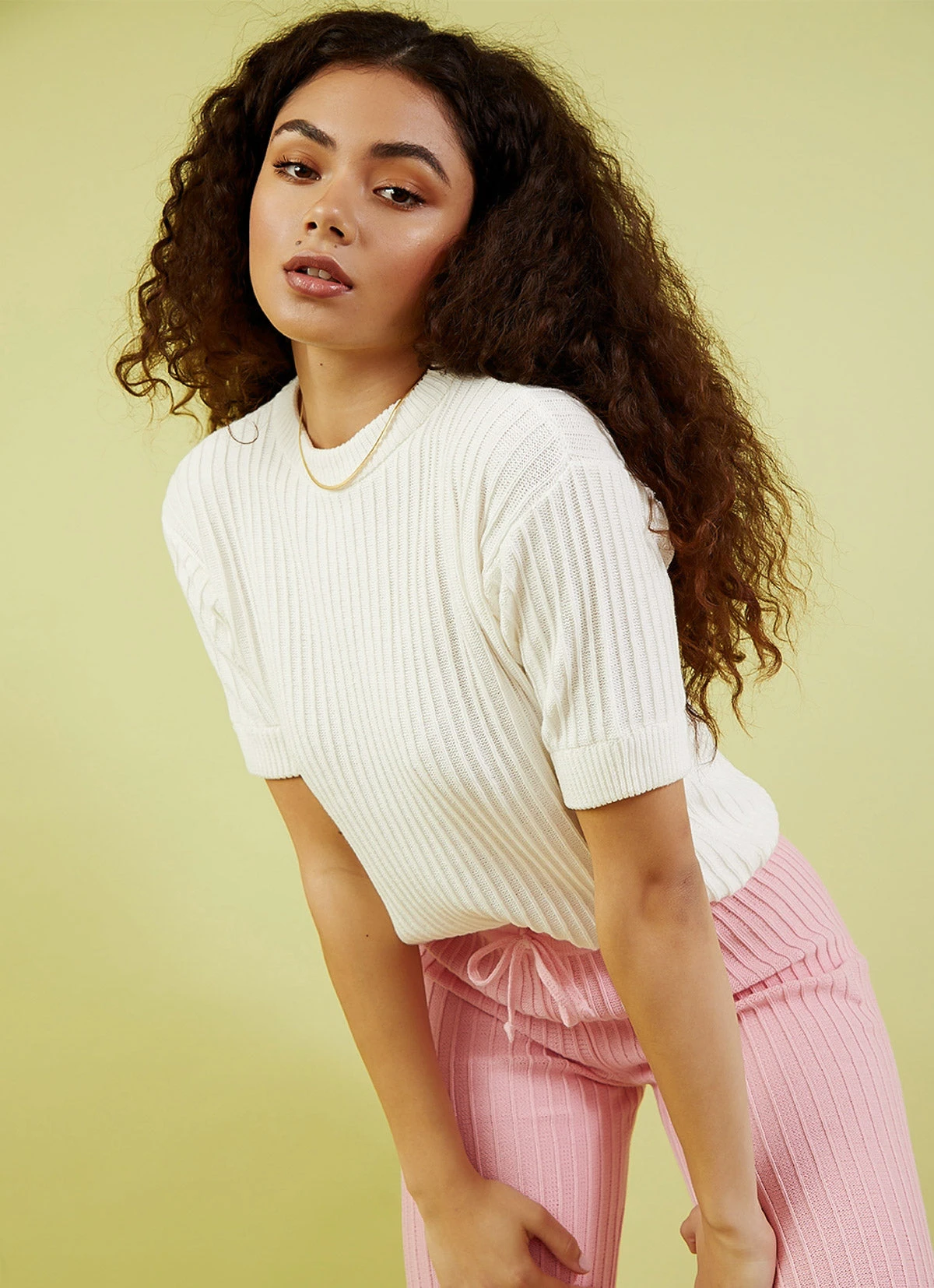 Rue Stiic Pamela Knit Tee - White 2 Rue Stiic Pamela Knit Tee - White