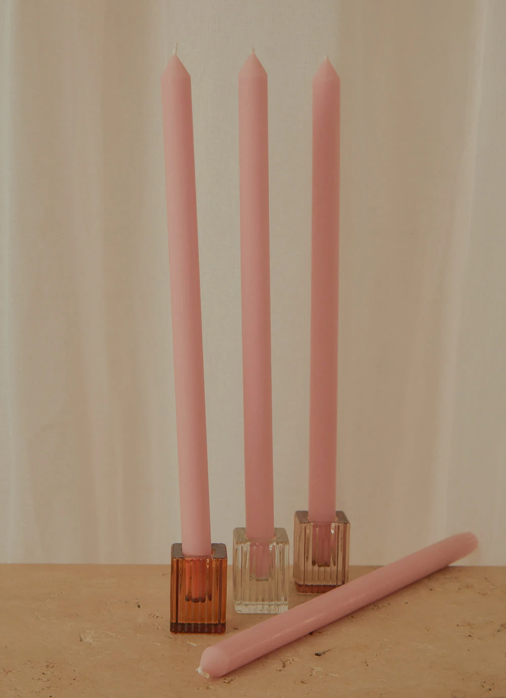 Candle Co Moreton Eco Dinner Candle - Blush Pink 1 Candle Co Moreton Eco Dinner Candle - Blush Pink