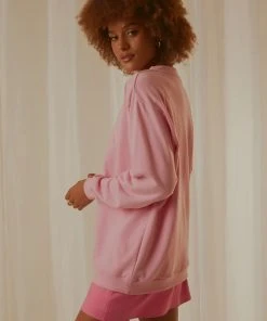 Lee Oversized Sweater - Prism Pink New & Most Loved