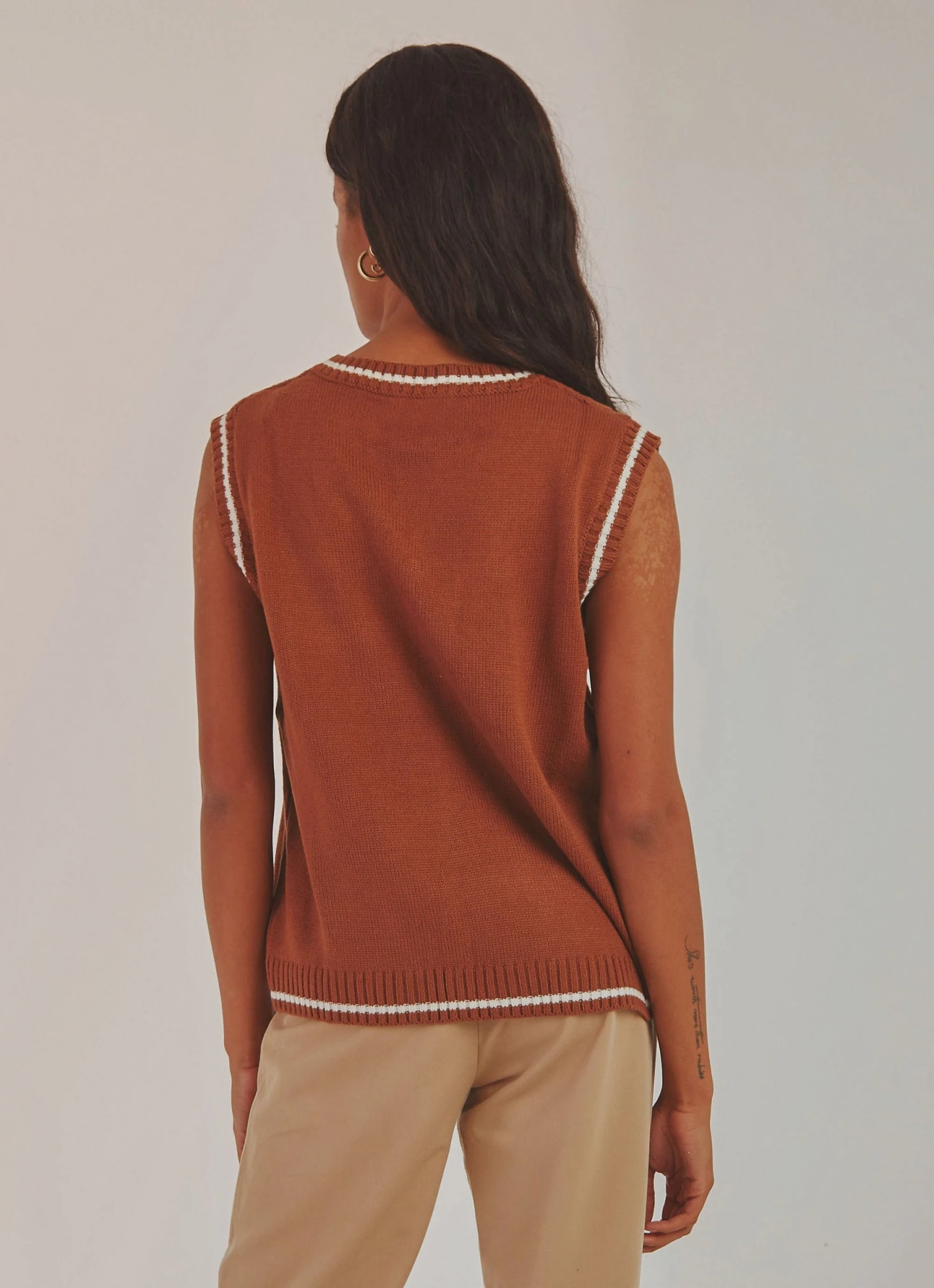 Peppermayo Centre Court Knit Vest - Choc Brown New & Most Loved 5 Peppermayo Centre Court Knit Vest - Choc Brown New & Most Loved