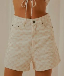 Cools Club Jean Short - Pink Checker New & Most Loved 9 Cools Club Jean Short - Pink Checker New & Most Loved