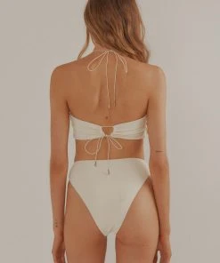 Vacancy Supply New & Most Loved Shallows Bandeau Bikini Top - Coconut Milk