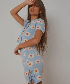 Peppermayo New & Most Loved Sunkissed Knit Mini Skirt - Blue