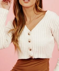 Peppermayo New Conditions Knit Cardigan - Beige New Tops