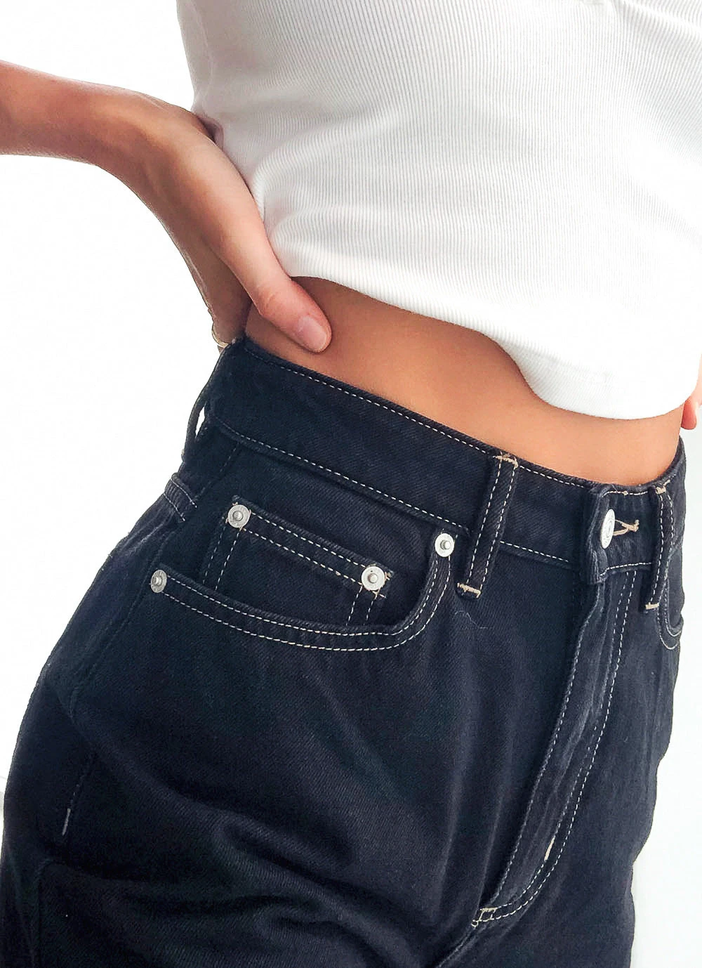 Lee High Mom Jeans - Black Royale New & Most Loved 2 Lee High Mom Jeans - Black Royale New & Most Loved