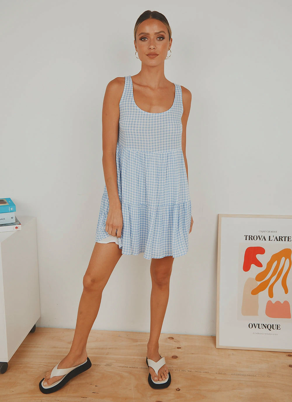 Peppermayo Facing The Sun Mini Dress - Blue Gingham 2 Peppermayo Facing The Sun Mini Dress - Blue Gingham