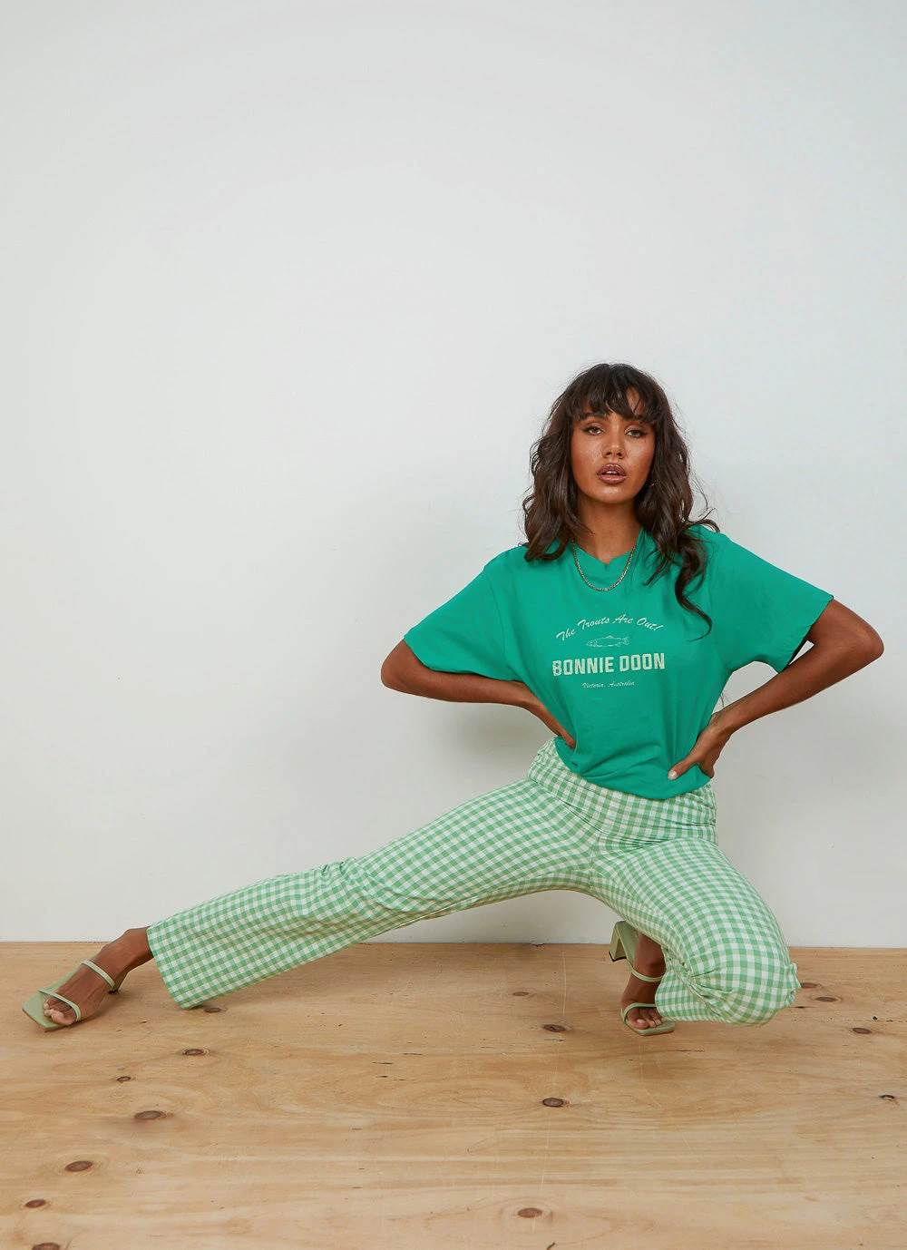 Peppermayo 90s Check Pants - Green Check New & Most Loved 2 Peppermayo 90s Check Pants - Green Check New & Most Loved