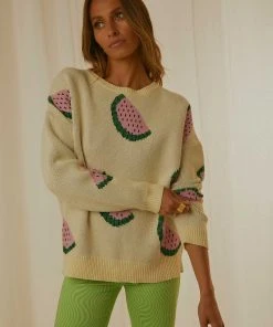 Peppermayo Exclusive New & Most Loved Market Finds Knit Jumper - Watermelon