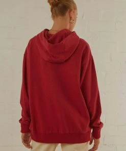 Afends New & Most Loved Grow Some Hemp Oversized Hood - Deep Red 9 Afends New & Most Loved Grow Some Hemp Oversized Hood - Deep Red