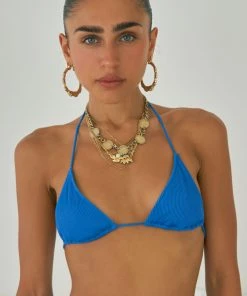 LaHana Swim Billy Top - Ribbed Blue Sapphire